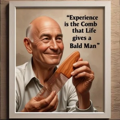 "Experience is the comb that life gives a bald man."