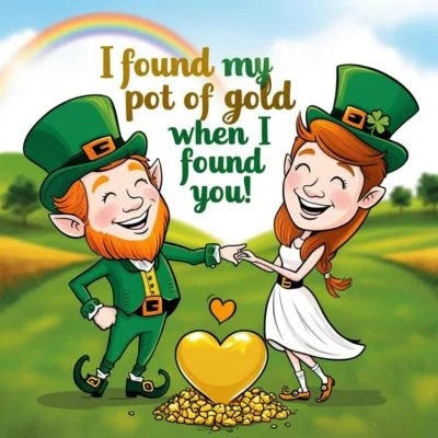 "I found my pot of gold when I found you!"