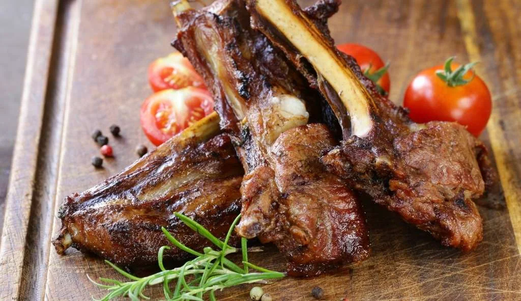 Lamb Chops with Snap Pea Salad