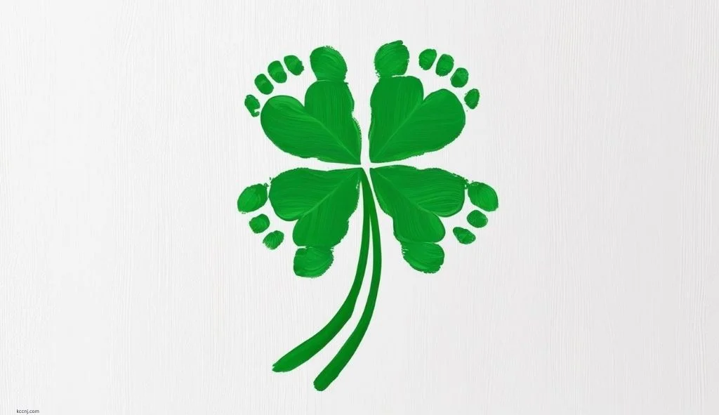 Lucky Footprint Four-Leaf Clover