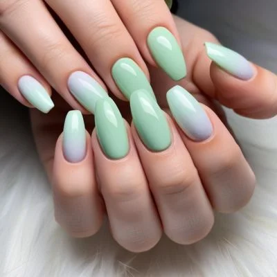 Ombre Green St Patrick's Day Nails