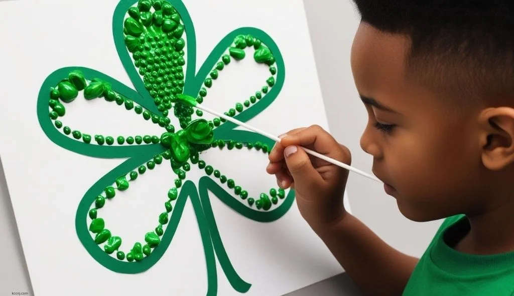 Q-Tip Painted Shamrock