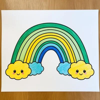 Rainbow with Clouds