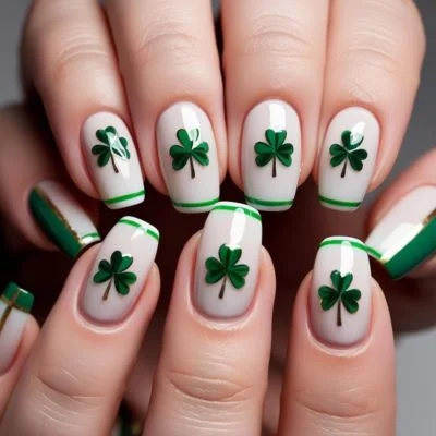 Short St Patrick's Day Nail Designs