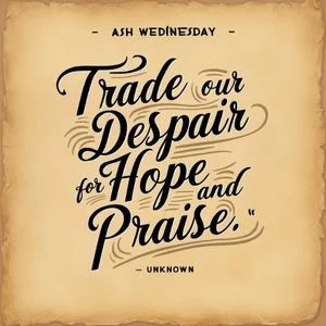 "Trade our despair for hope and praise." - Unknown